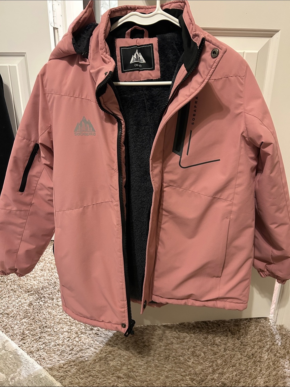 Soda Kids Dusty Rose Hooded Puffer Jacket